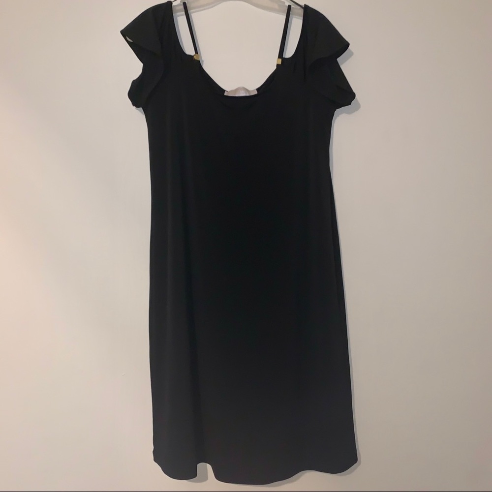 Michael Kors cold shoulder with gold accent dress‎ - Picture 3 of 8
